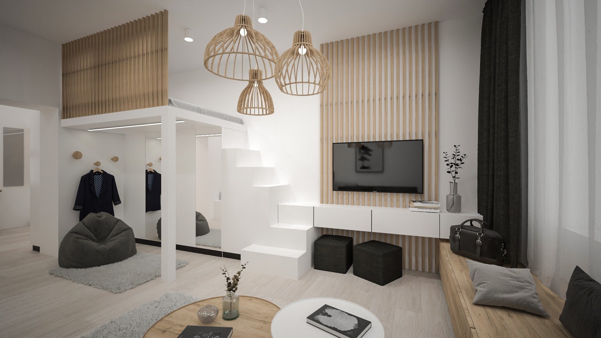 V boji s nedostatkem místa jsme se snažili důstojně a elegantně využít každý prostor bytu. A z malého prostoru jsme takto vykouzlili útulné a pohodlné bydlení.…