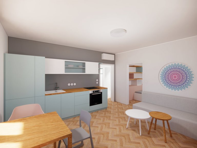 Byt s vnitřním oknem