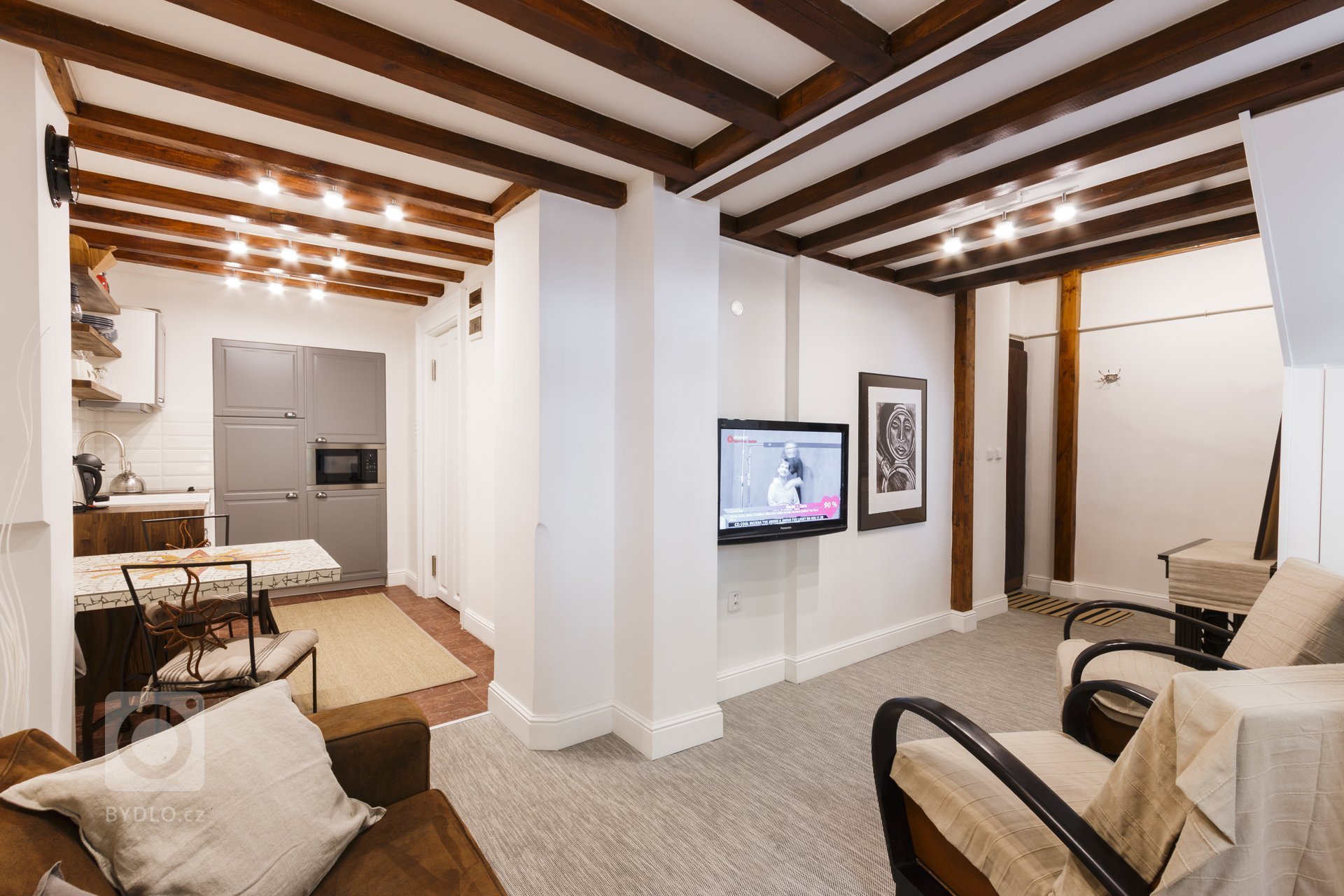 Interiér bytu pro krátkodobý pronájem
