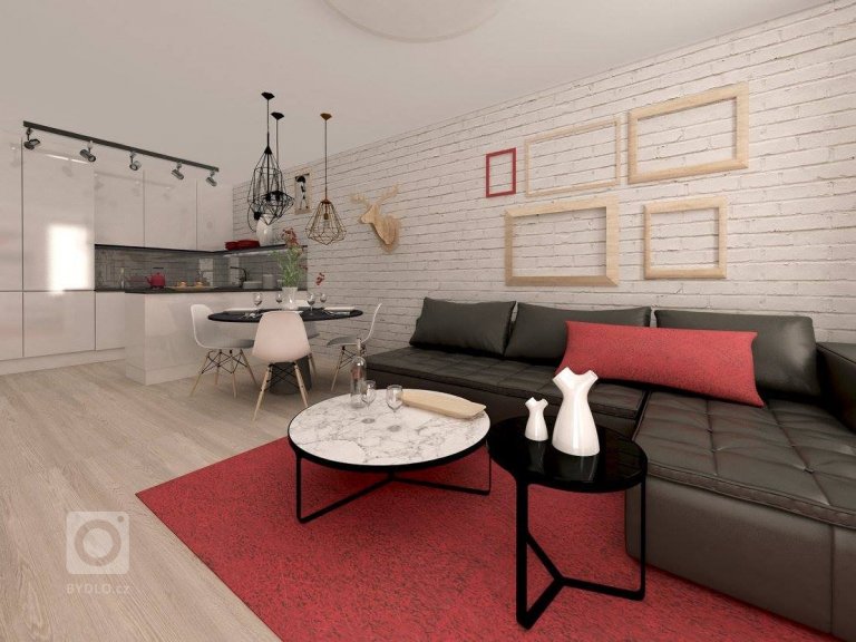 The only wish of our new client - vintage and scandinavian design lover - was to place her beloved picture with a kissing couple under the red umbrella. How…