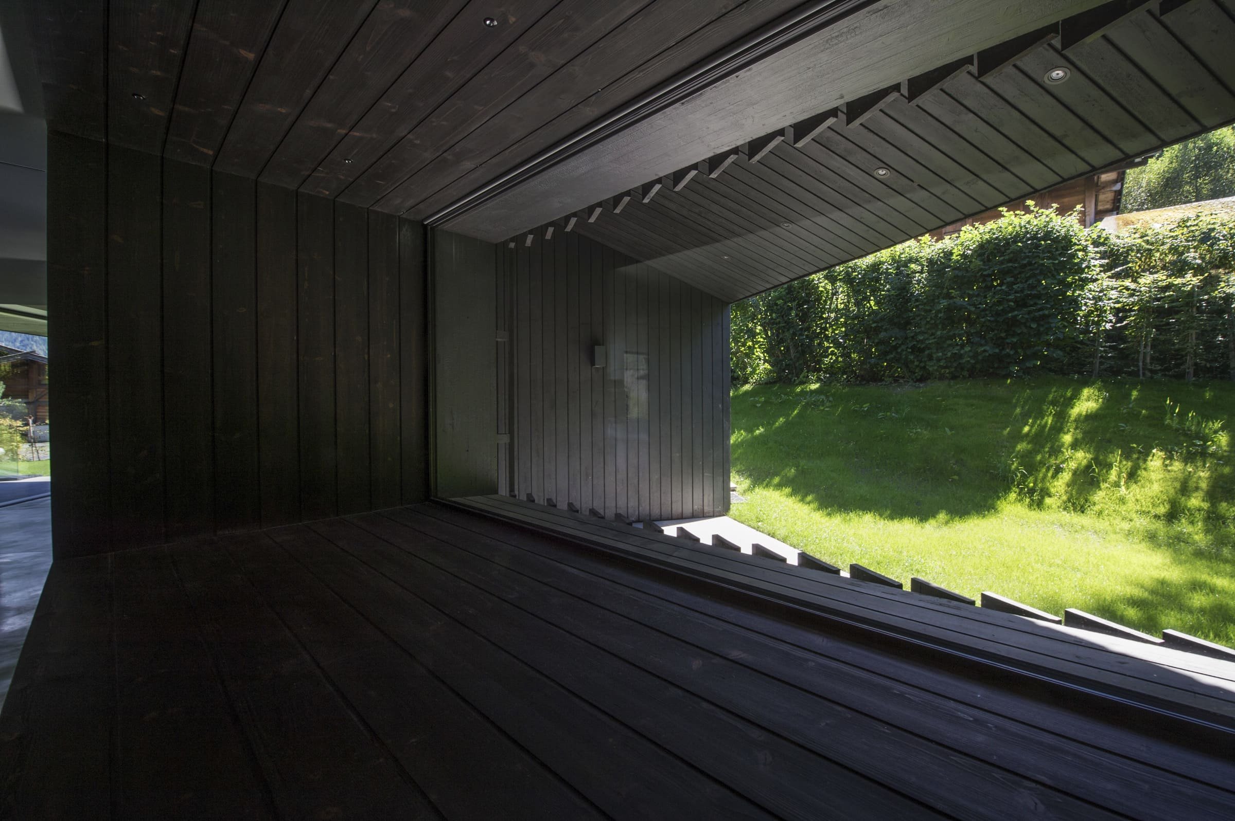 Horská chata v Chamonix s výhledem na Mont Blanc