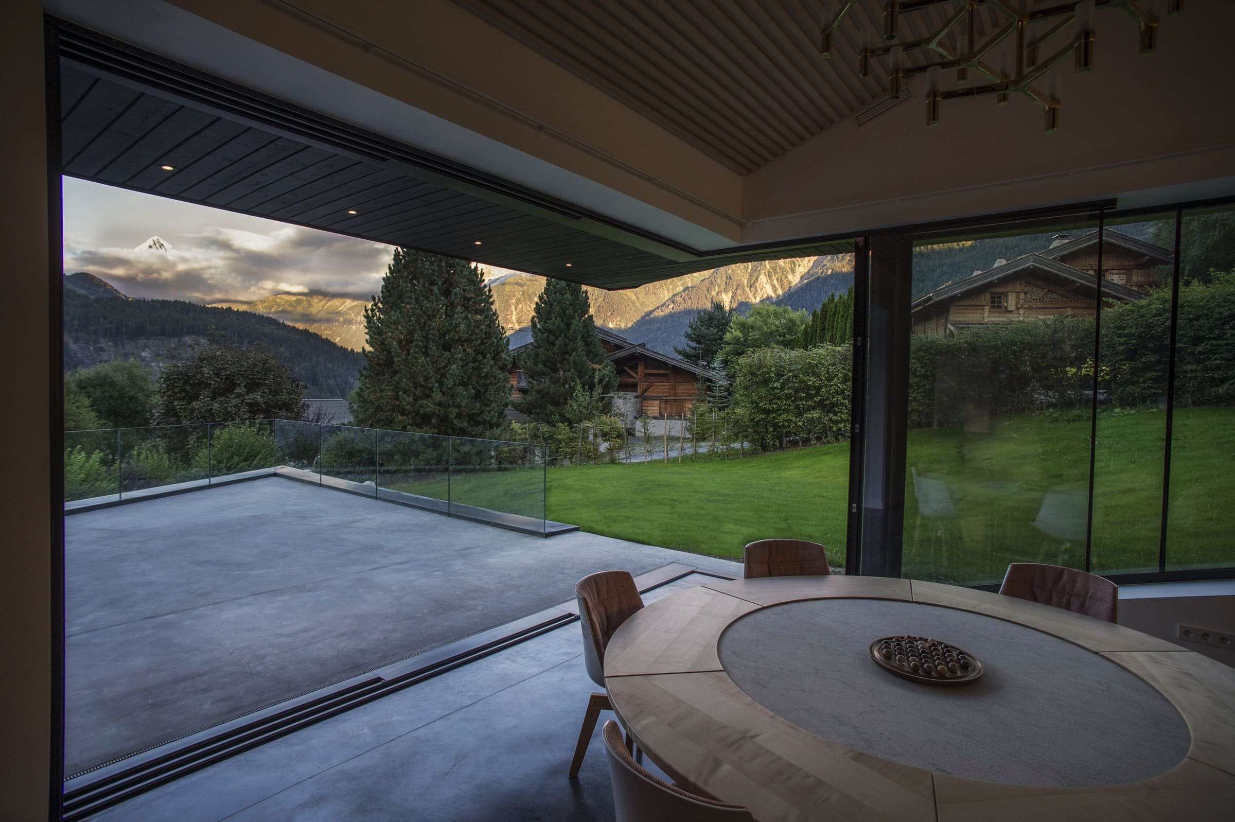 Horská chata v Chamonix s výhledem na Mont Blanc