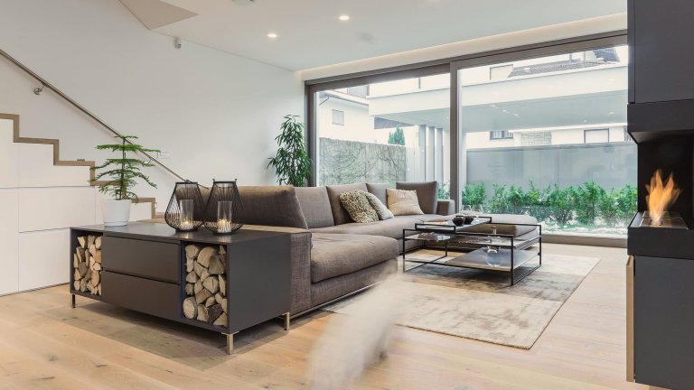 Interiér prostorného rodinného domu v Lublani