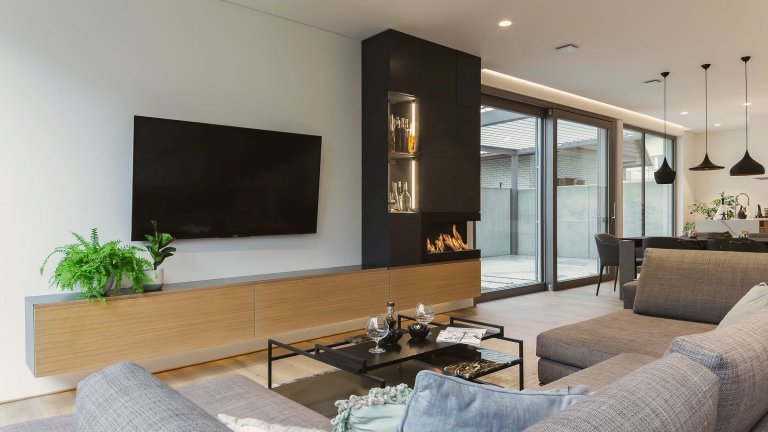 Interiér prostorného rodinného domu v Lublani