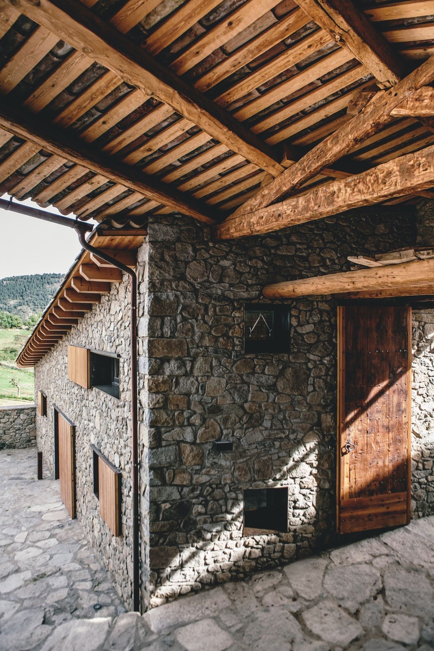 Kamenný statek v Pyrenejích