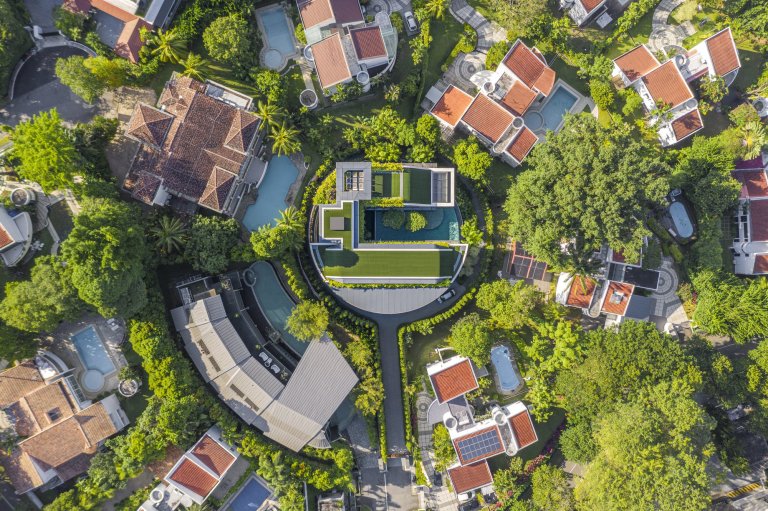 Luxusní dům s bazénem v Singapuru