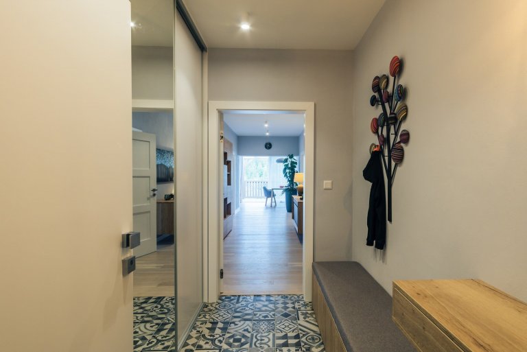 Moderní interiér s výhledem na Tatry