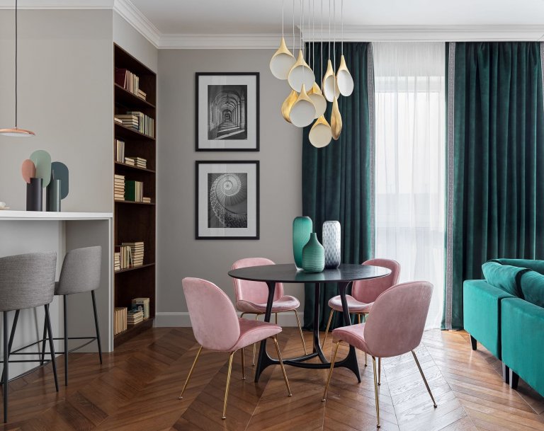 Moderní interiér ve stylu fusion