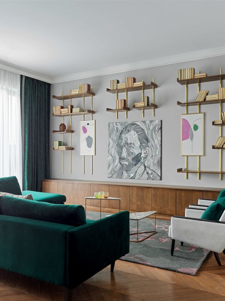 Moderní interiér ve stylu fusion