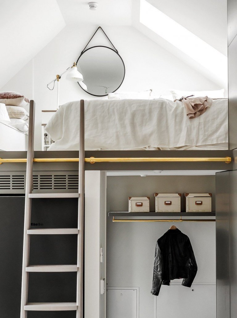 Moderní podkrovní byt ve Stockholmu