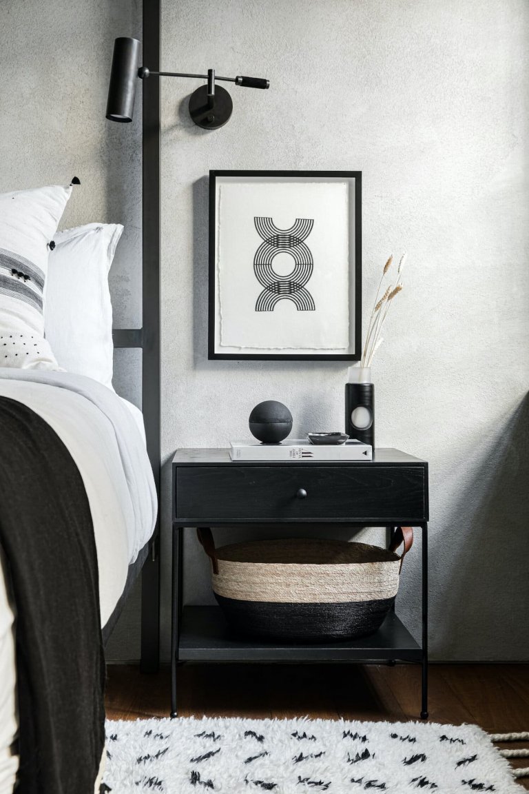 Modré tóny a odhalená cihla loftu v New Yorku