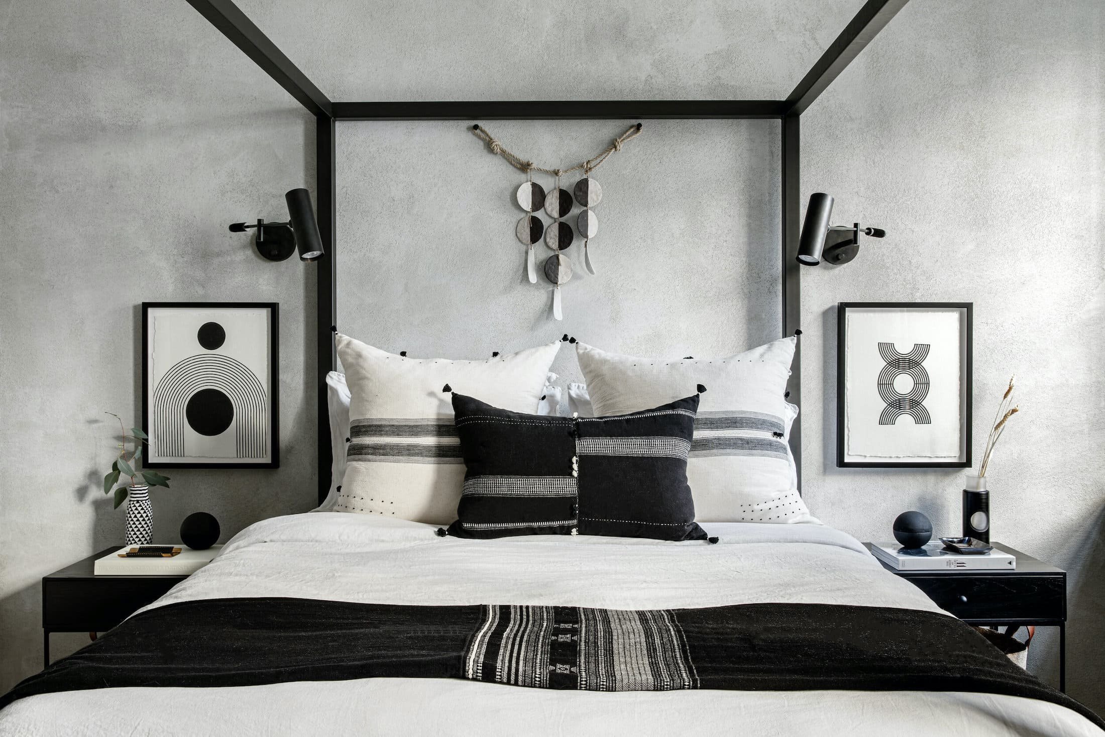 Modré tóny a odhalená cihla loftu v New Yorku