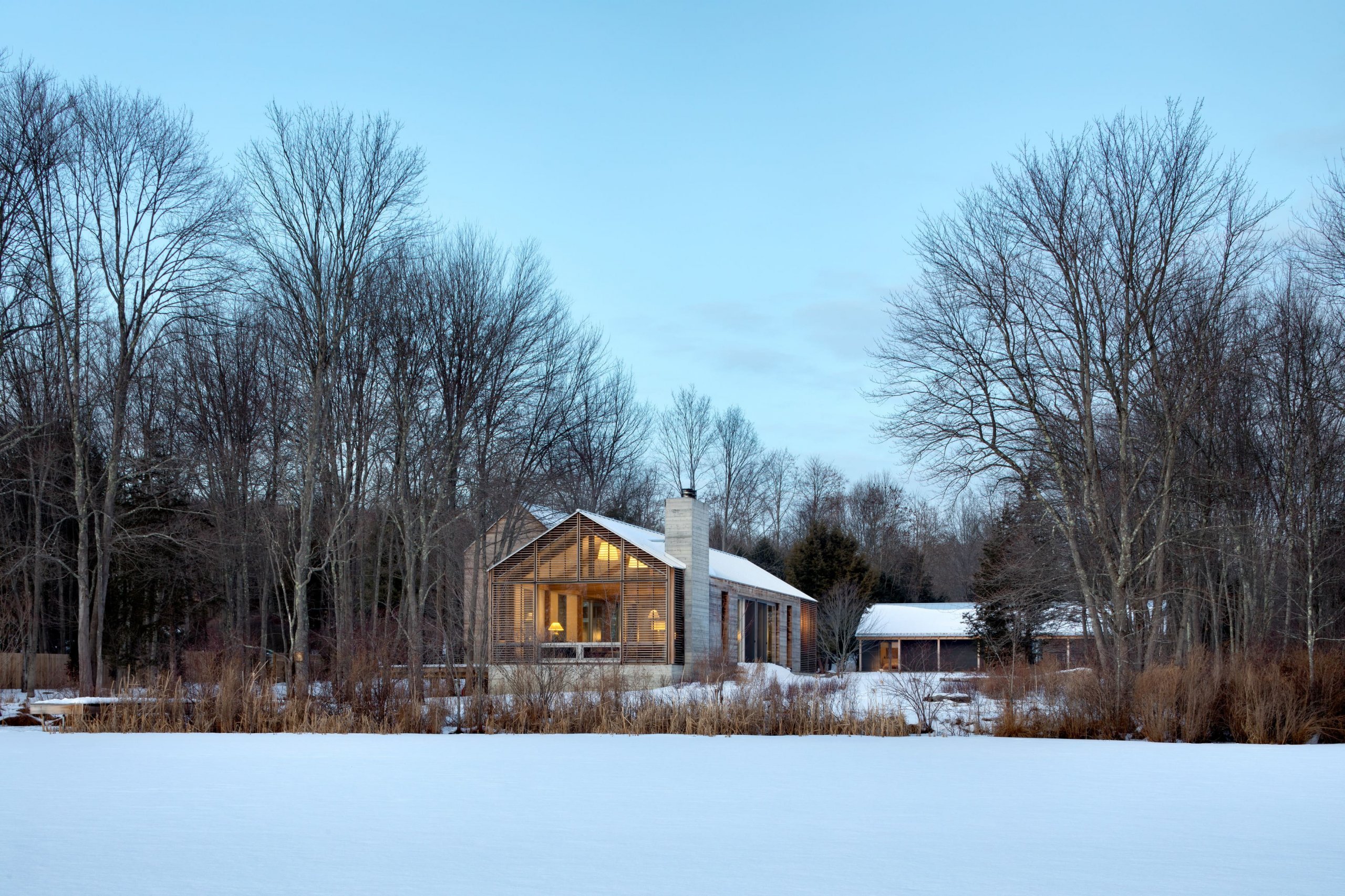 Prefabrikovaný prázdninový dům v Hudson Valley