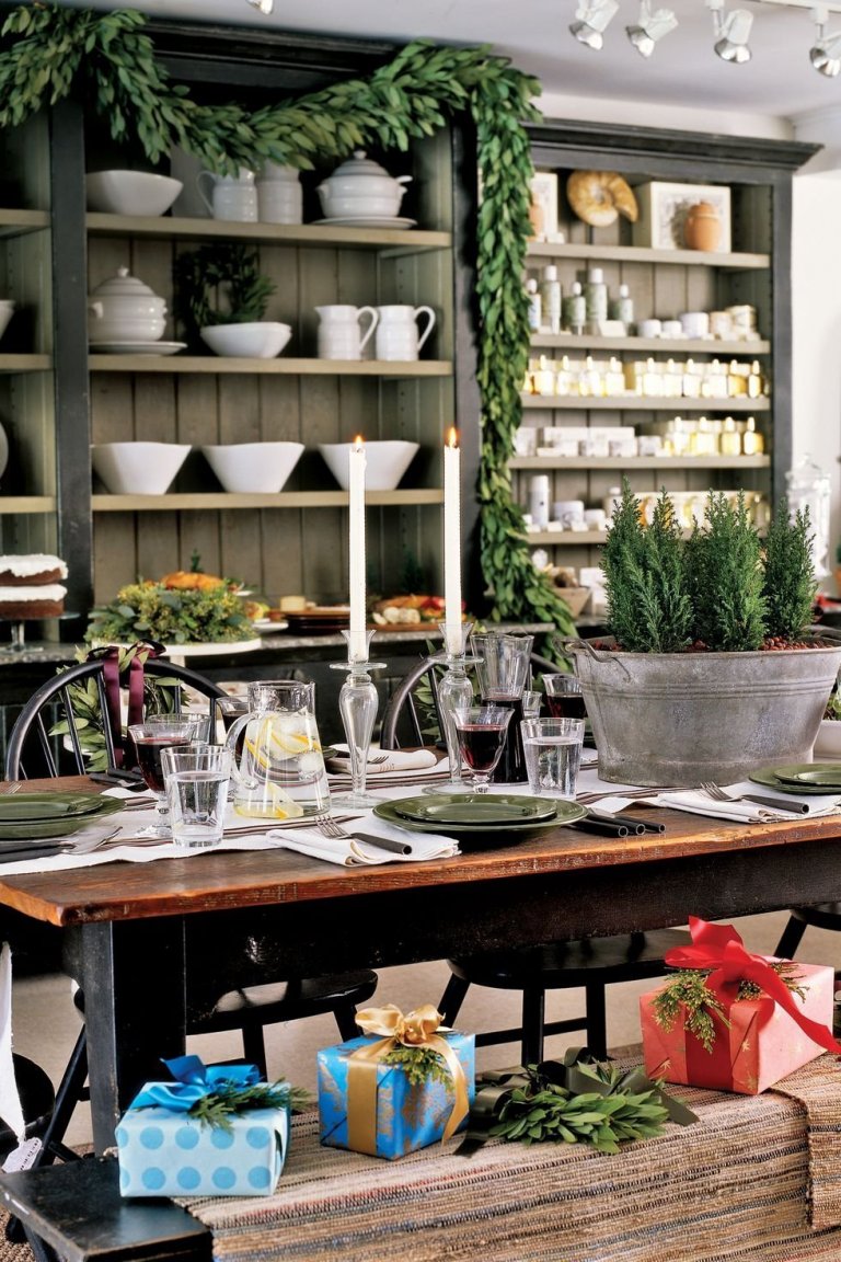 Vánoční prostírání stolu