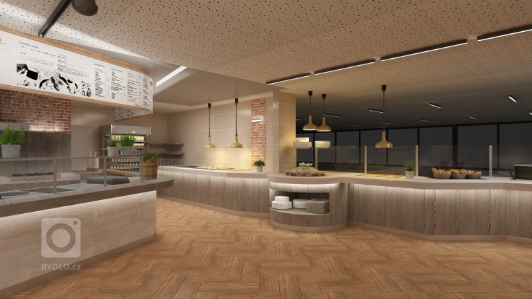 Aqualand Moravia se postupně převléká do přírodního a další fáze potkala i restauraci. Místo původní oranžové verze se žlutou podlahou jsem navrhl použití…