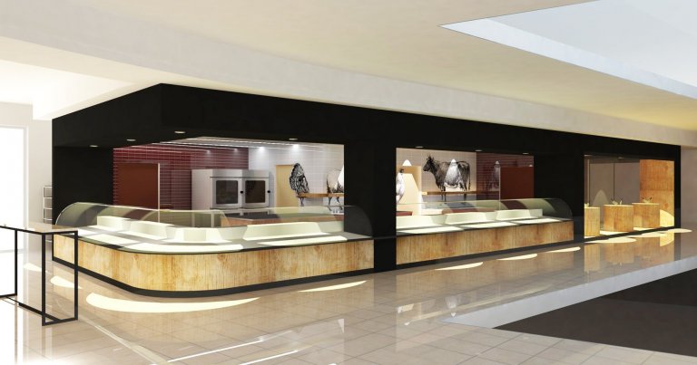 &bdquo;Řeznictví trochu jinak.&ldquo;

Otevřené prostory v kontrastních barvách černého kovu a bílého lesku, doplněné o rudý akcent.

&bdquo;Vizualizace…