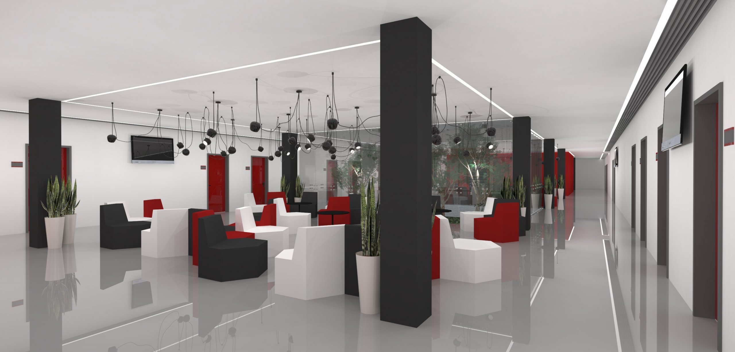 &bdquo;Prostor plný kontrastů a energií.&ldquo;

Antracitové a šedé tóny, doplněné rudou červenou a černou barvou, podpořené vysokým leskem a přírodou v…