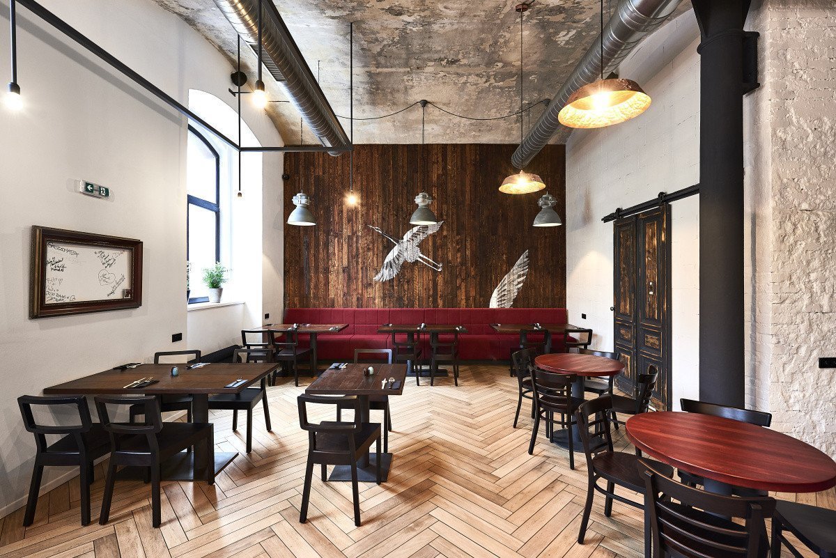 Hlavní prostor pro hosty v restauraci Hong Kong v pražském Karlíně Hlavní prostor pro hosty v restauraci Hong Kong v pražském Karlíně
