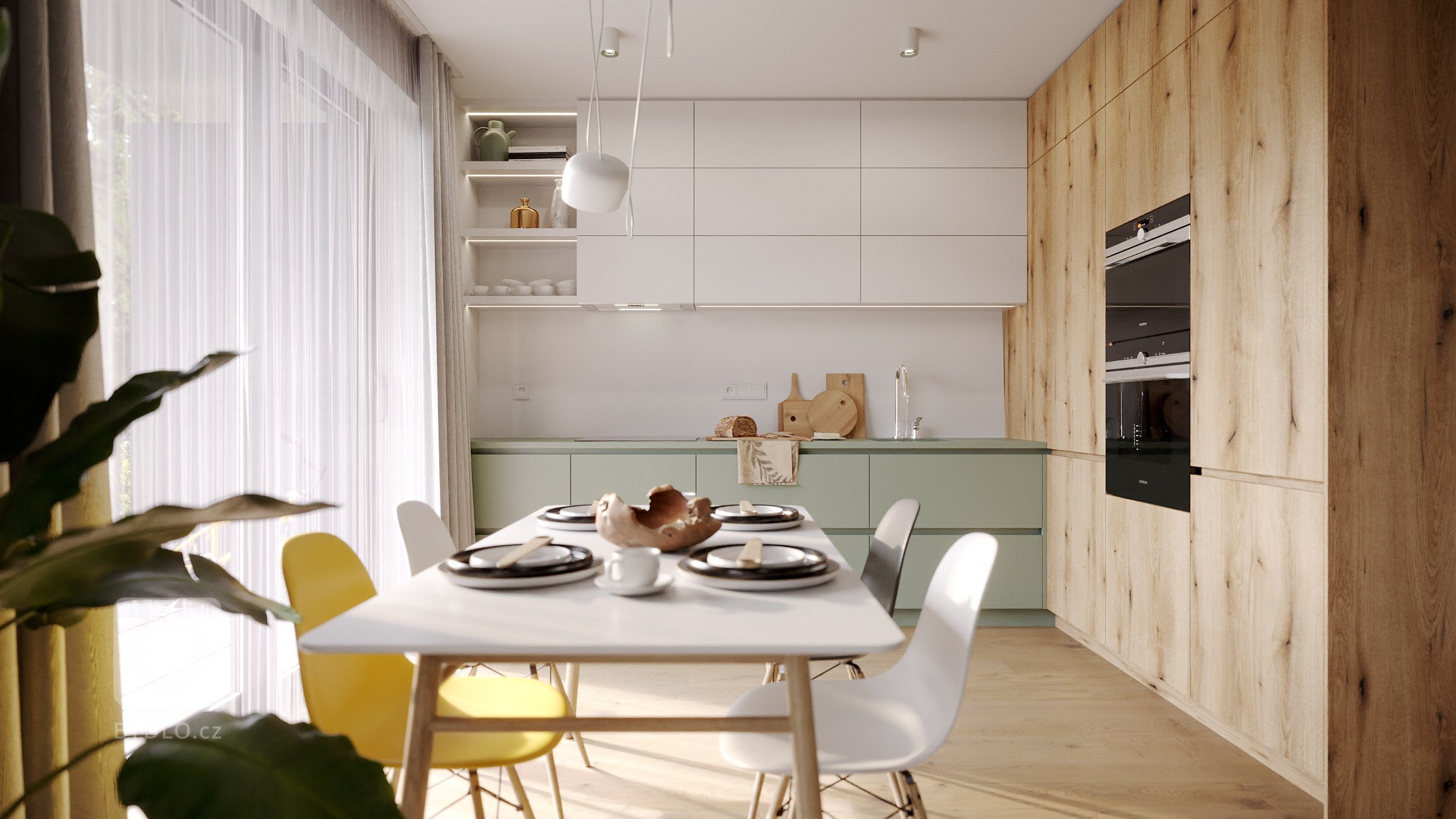 Pro developerský projekt bytového domu v Kostelci nad Černými lesy jsme vytvořili&nbsp;možnosti&nbsp;vzhledu bytů. Jeden z přístupů je v přírodním stylu se…