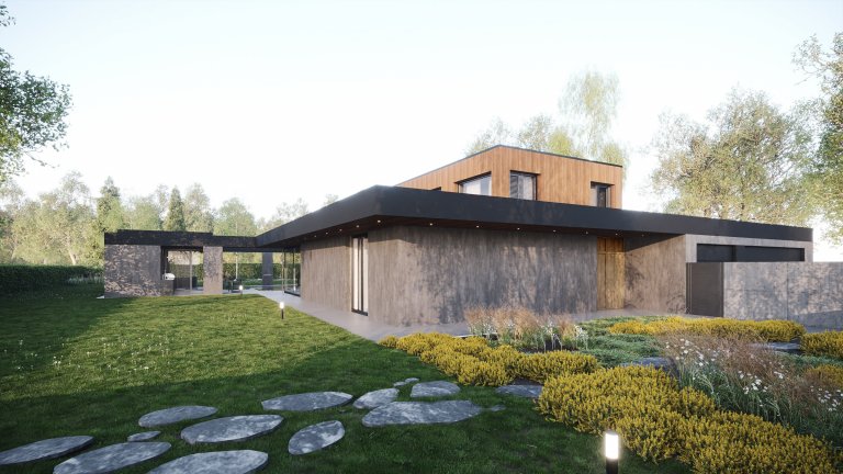 Při návrhu tohoto domu jsme měli velké štěstí. Naše představa se totiž sešla s klientovými požadavky a společně jsme vytvořili stavbu, která nekompromisně řeší…