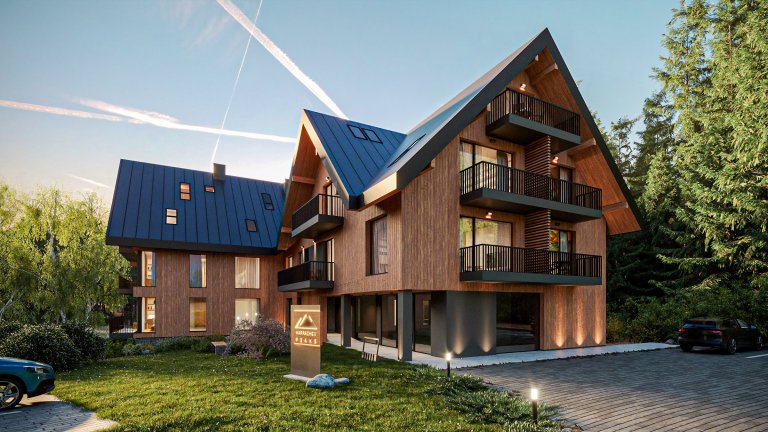 Apartmánový dům Harrachov peaks je moderní sebevědomou stavbou, která perfektně zapadá do krásného horského prostředí města.&nbsp;Členitá, ale klasicky…