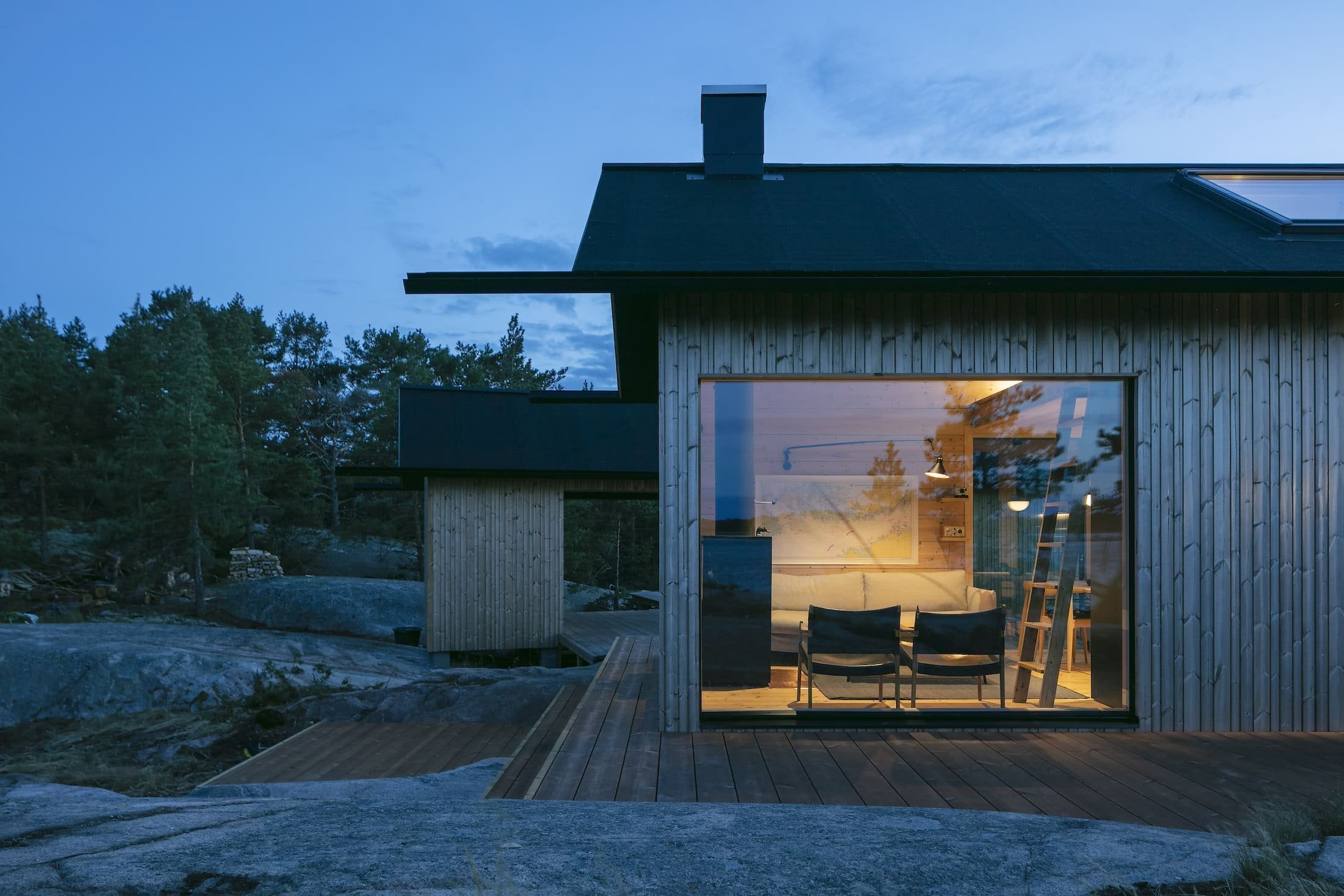 Soběstačné domy ve finském souostroví