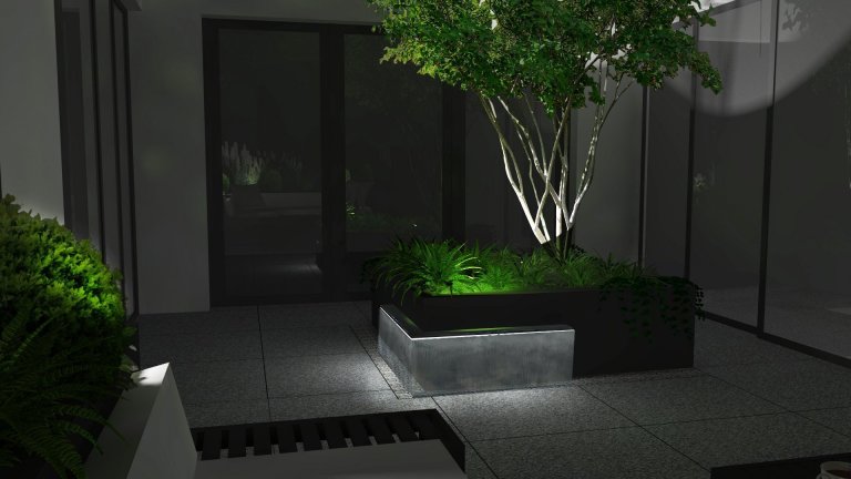 Základní myšlenkou návrhu je pojetí části terasy, která je ze tří stran obklopena bytem, jako átriového prostoru. Vzhledem k exponovanosti části terasy ze tří…