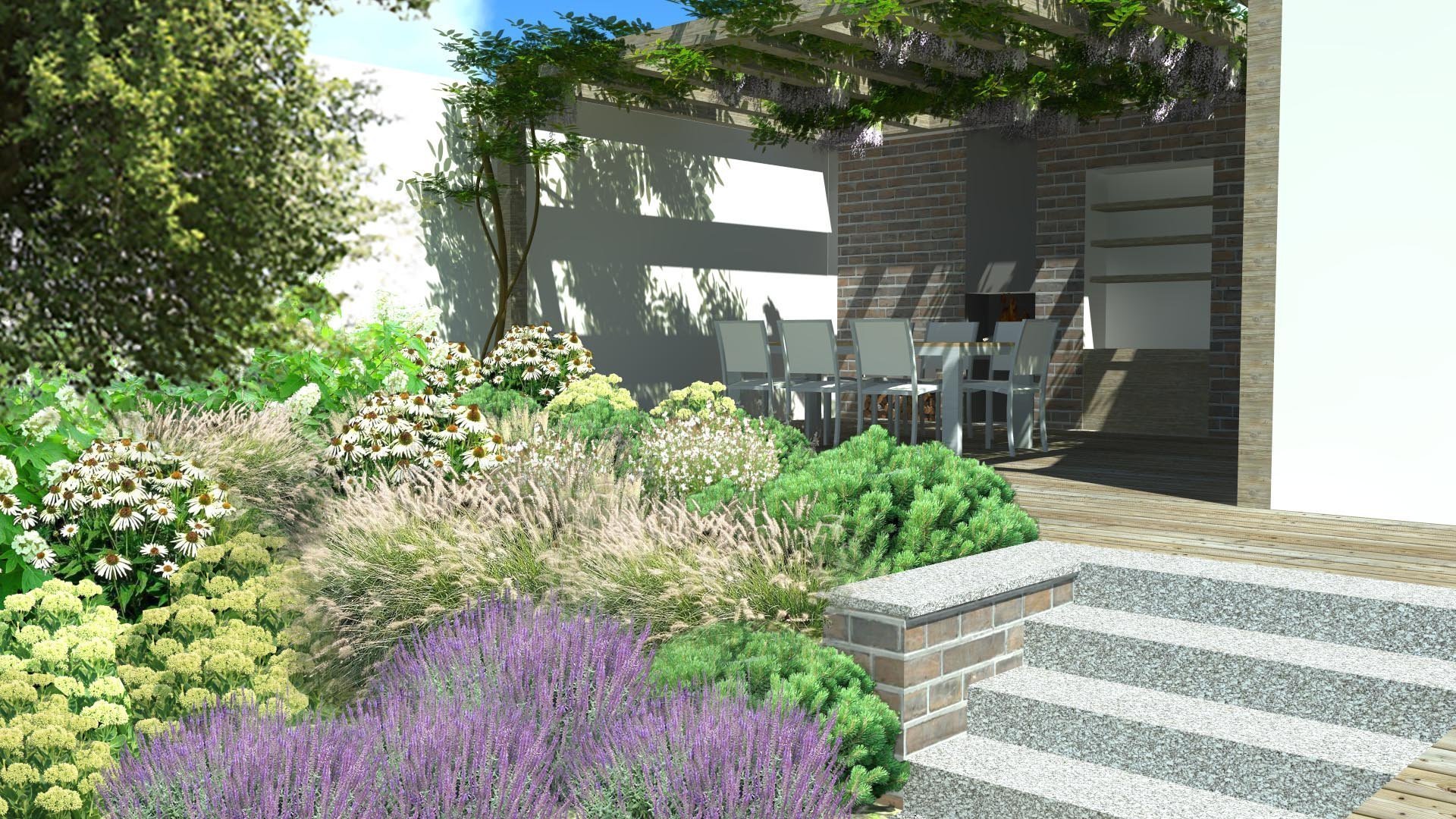 Zahrada v Podještí se nachází na maloměstě a majitelka si přála mít zahradu s pasážemi i hodně přírodními, což jí návrh zahrady splnil především v okolí tůňky.…