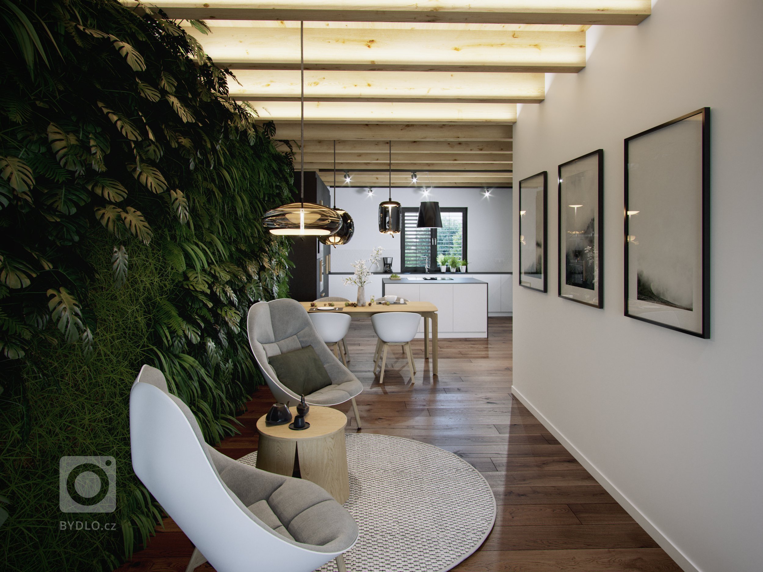 Tento návrh interiéru rodinného domu se od našich ostatních návrhů stylově trochu liší. Nejlépe jej vystihuje slovo &quot;přírodní&quot;. Je v něm více dřeva,…