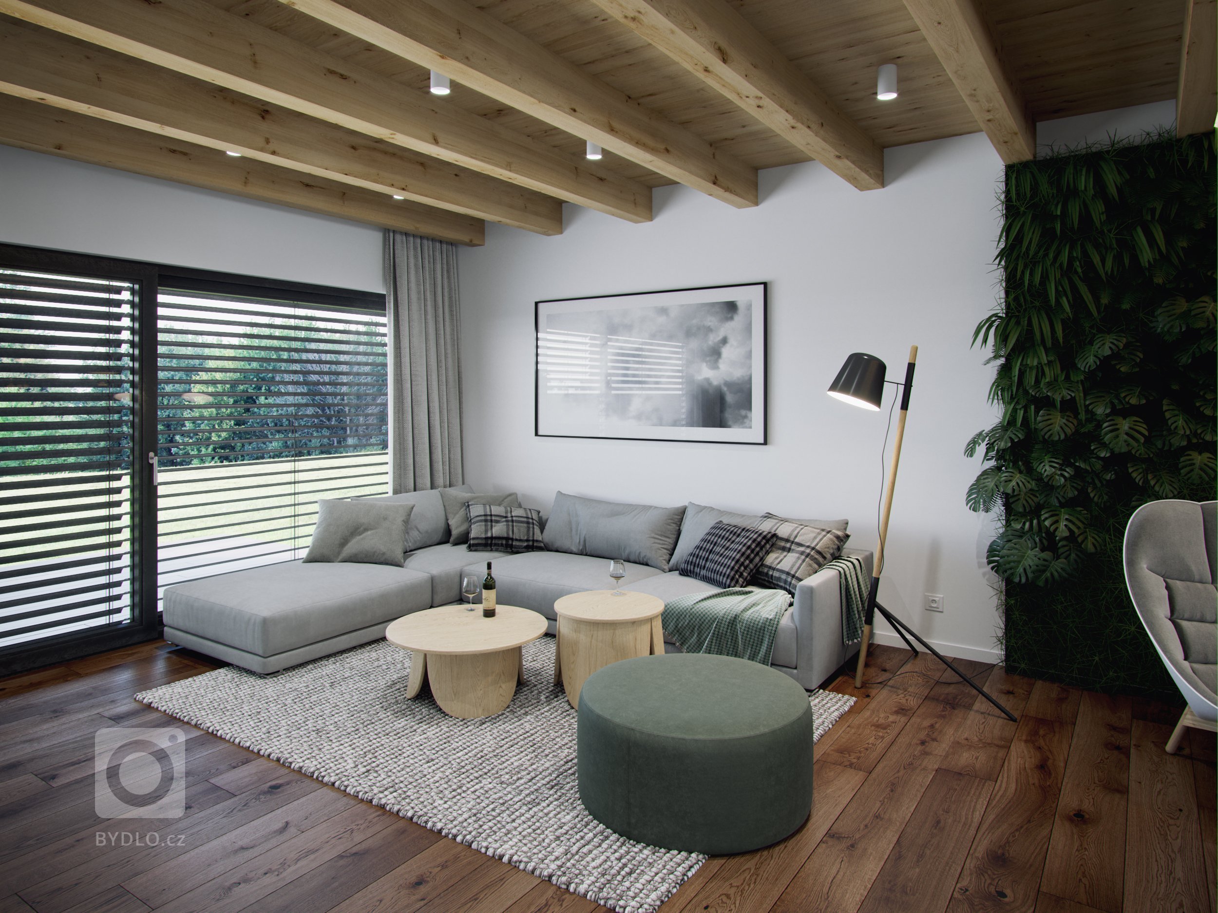 Tento návrh interiéru rodinného domu se od našich ostatních návrhů stylově trochu liší. Nejlépe jej vystihuje slovo &quot;přírodní&quot;. Je v něm více dřeva,…