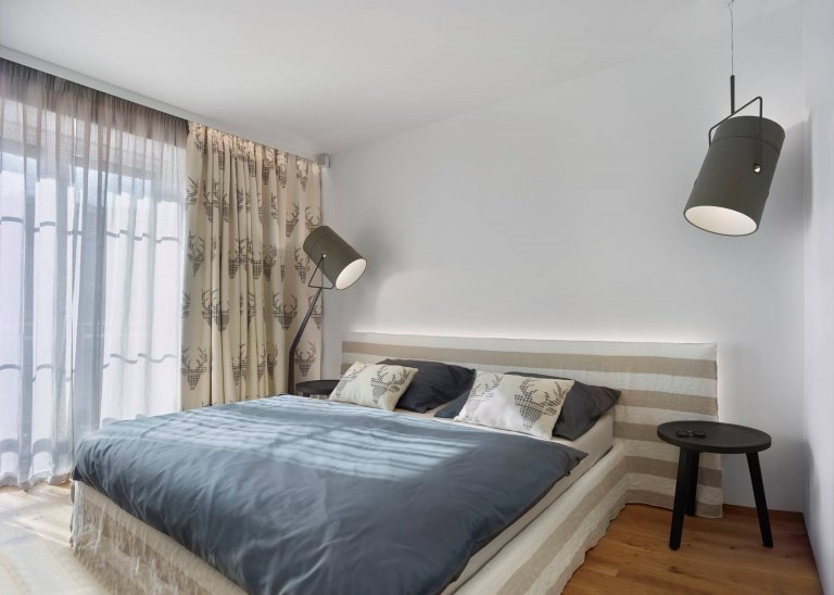 Interiér soukromého horského&nbsp;apartmánu v Beskydech
