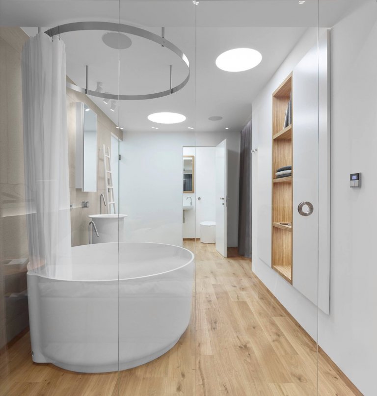 Interiér soukromého horského&nbsp;apartmánu v Beskydech
