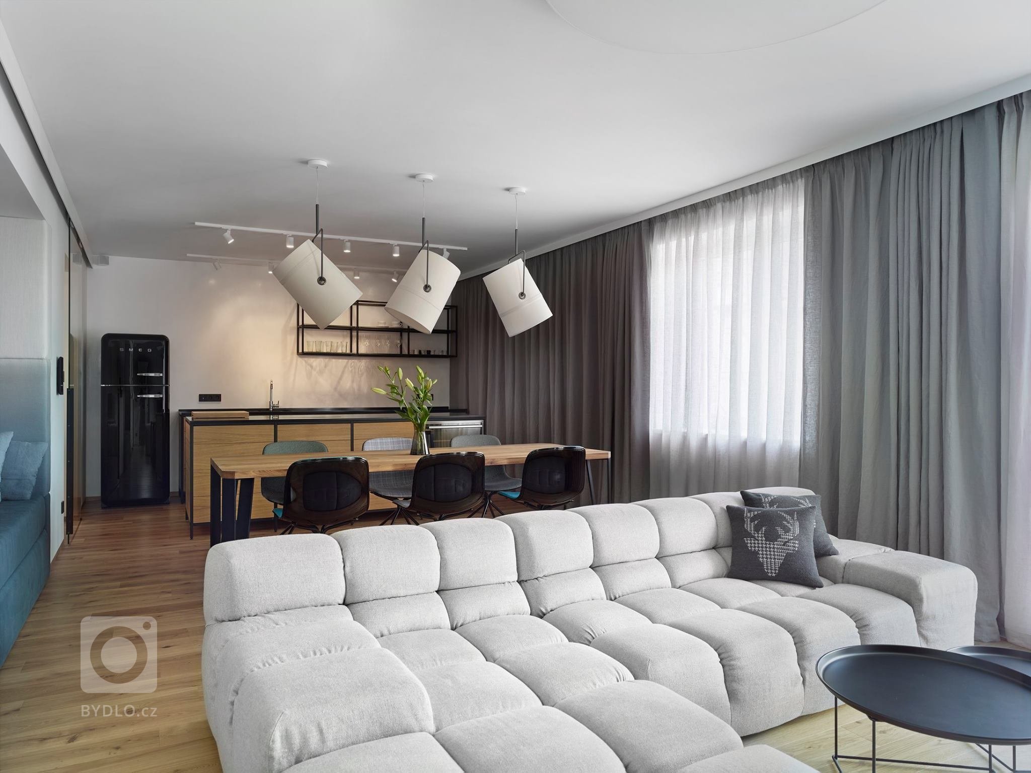 Interiér soukromého horského&nbsp;apartmánu v Beskydech
