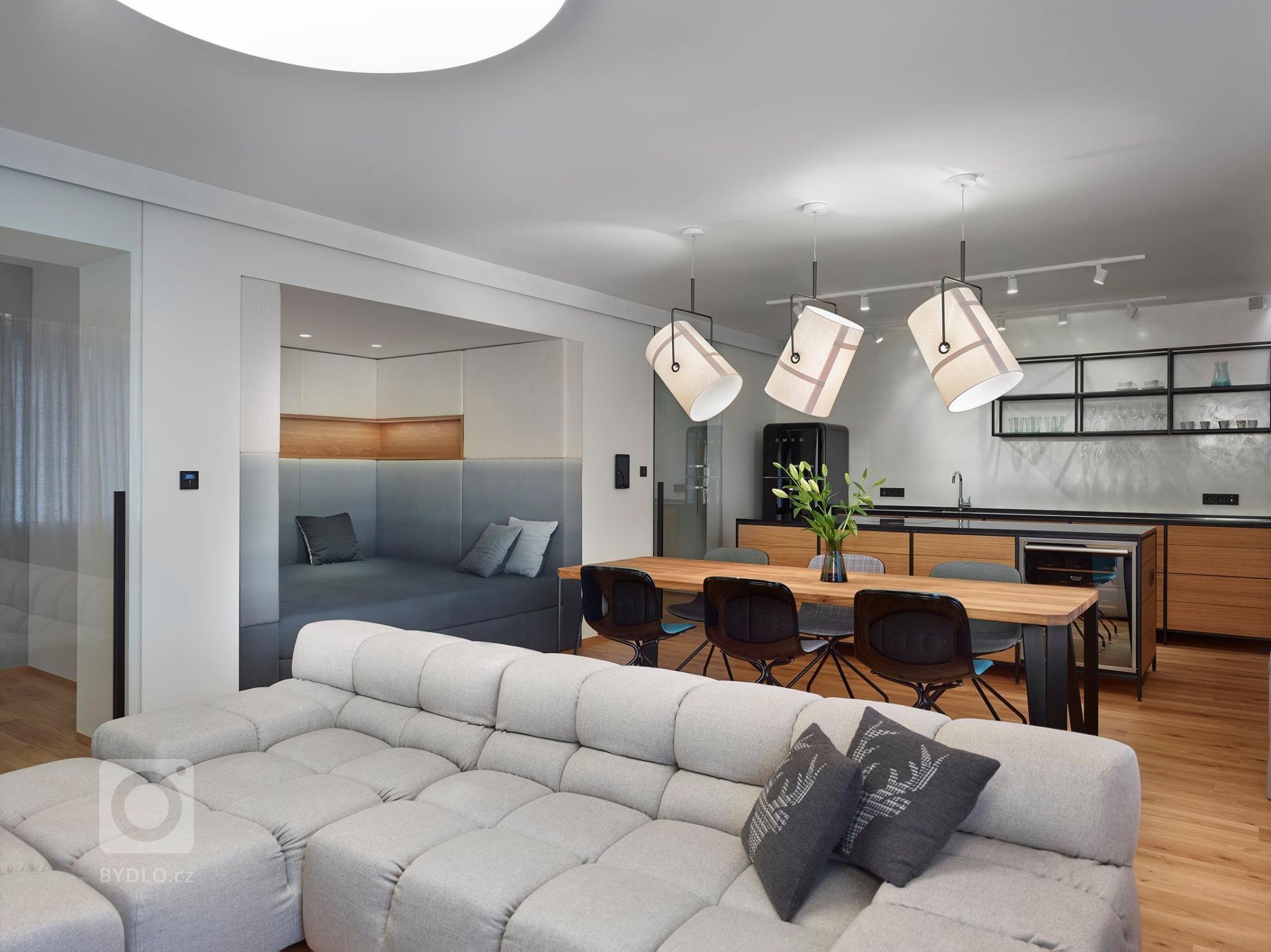 Interiér soukromého horského&nbsp;apartmánu v Beskydech
