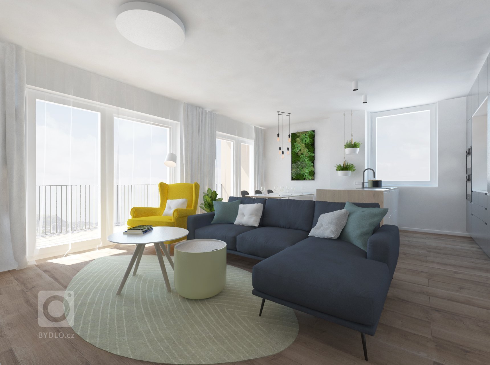 Jednoduchý dizajn nábytku je nosným prvkom tohto interiéru,aj napriek menšej podlahovej ploche priestor pôsobí veľmi vzdušne. Svetlosť priestoru umocňuje…