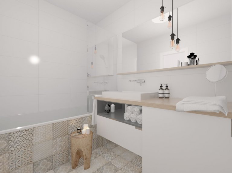 Jednoduchý dizajn nábytku je nosným prvkom tohto interiéru,aj napriek menšej podlahovej ploche priestor pôsobí veľmi vzdušne. Svetlosť priestoru umocňuje…