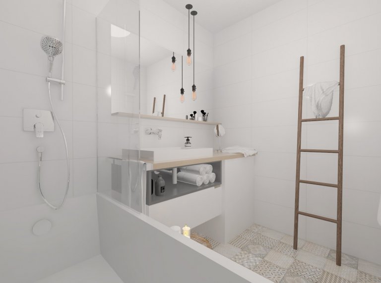 Jednoduchý dizajn nábytku je nosným prvkom tohto interiéru,aj napriek menšej podlahovej ploche priestor pôsobí veľmi vzdušne. Svetlosť priestoru umocňuje…