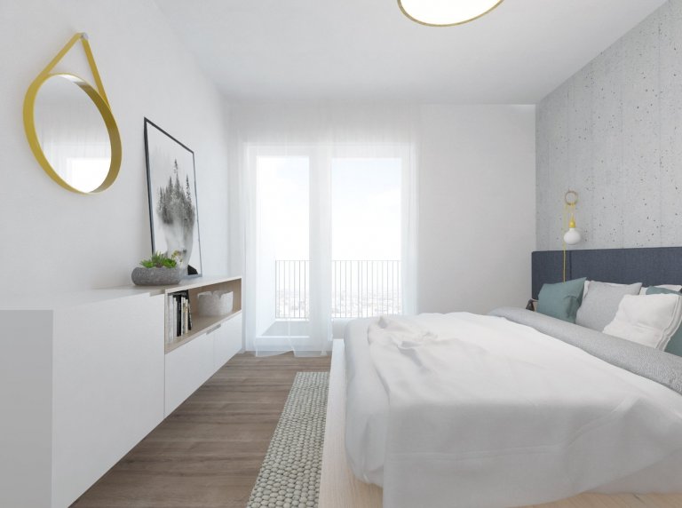 Jednoduchý dizajn nábytku je nosným prvkom tohto interiéru,aj napriek menšej podlahovej ploche priestor pôsobí veľmi vzdušne. Svetlosť priestoru umocňuje…