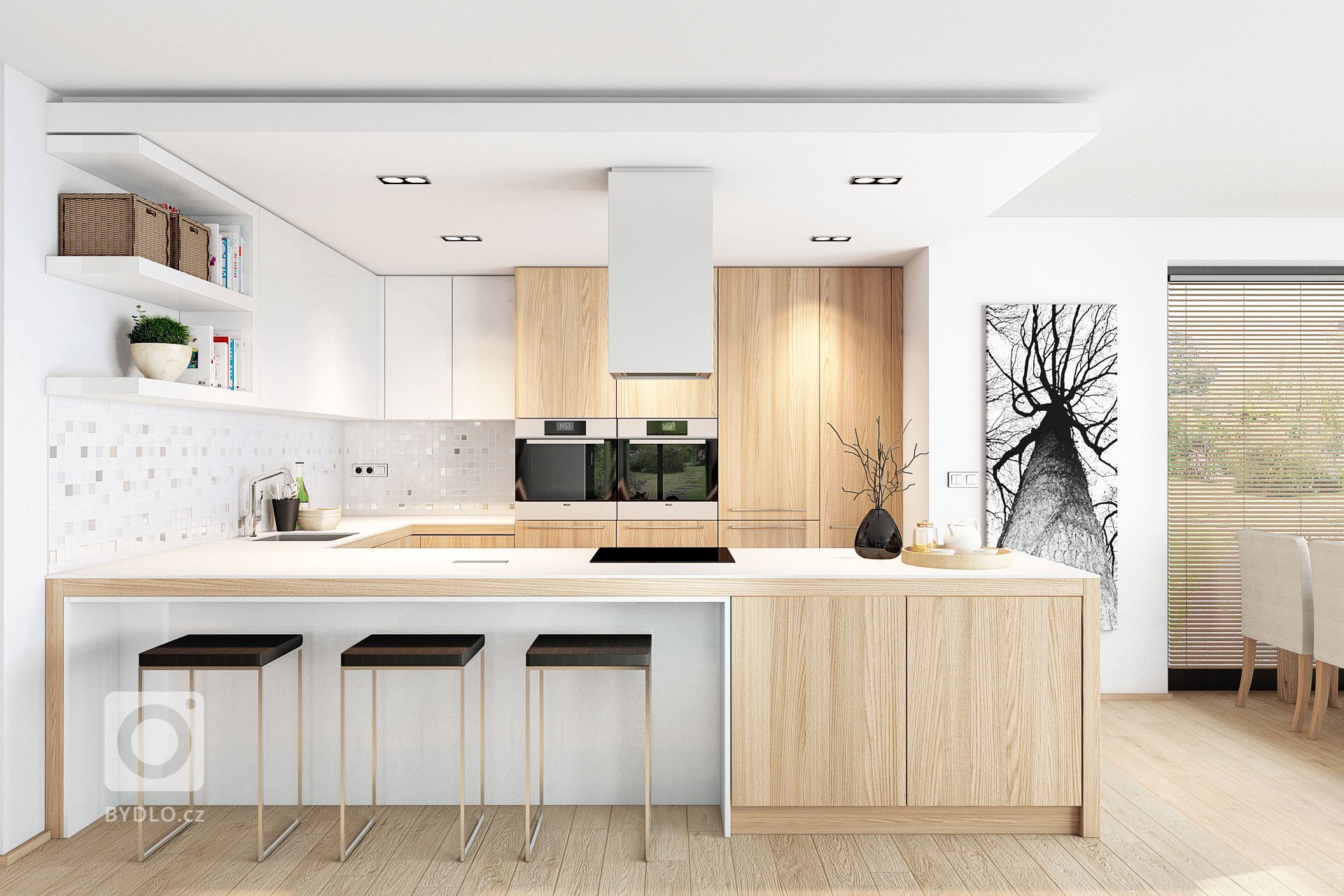 Návrh interiéru a&nbsp;exteriéru rodinného domu. Řešené místnosti: zádveří, chodba, d dvě koupelny na&nbsp;1NP, schodiště, kuchyně, obývací pokoj, dětská herna…