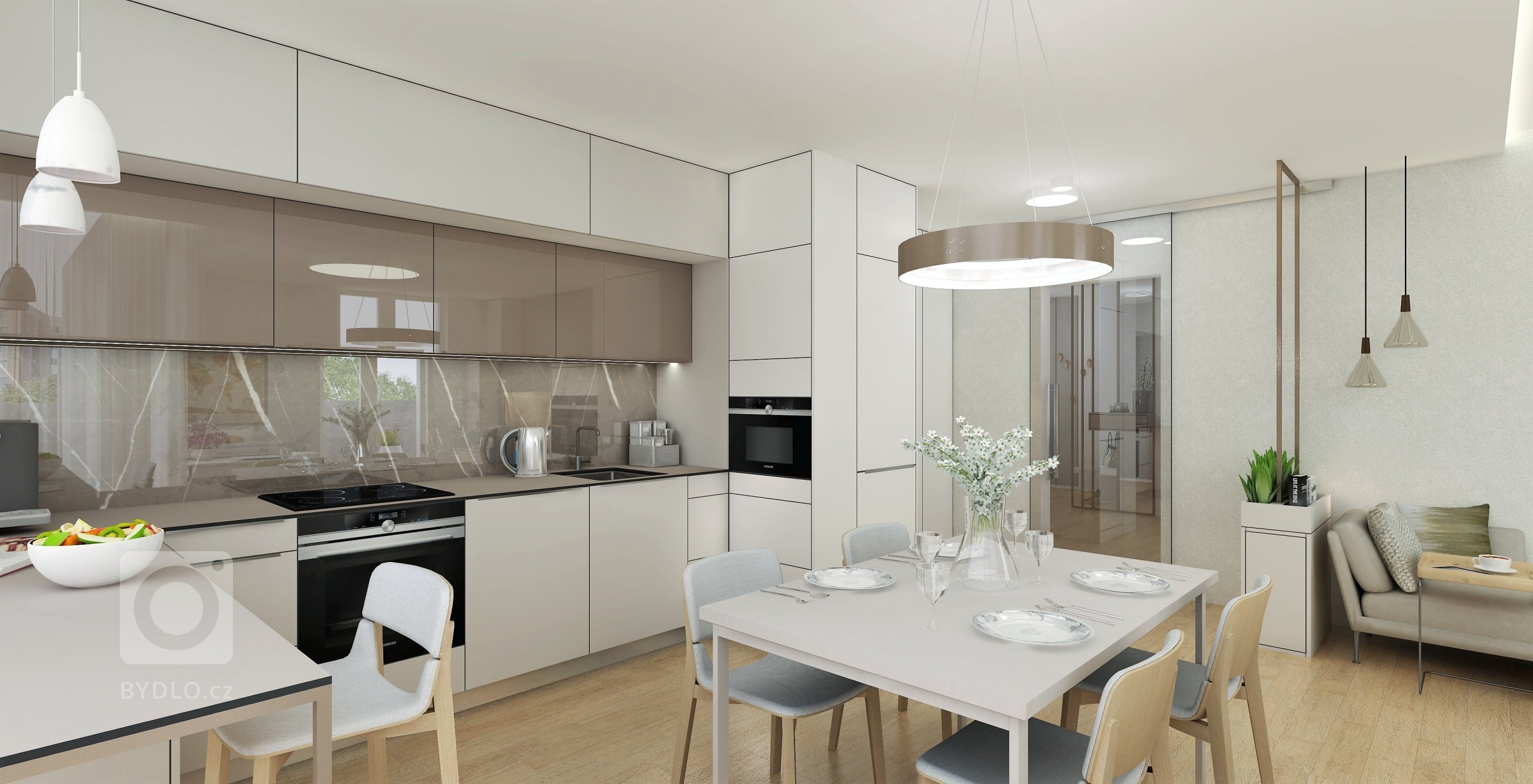 Byt v nejvyšším patře nového bytového domu nabízí&nbsp;krásné výhledy na Brno. Celý interiér je v jemných, &nbsp;přírodních tónech, Dispozice 3kk je téměř…