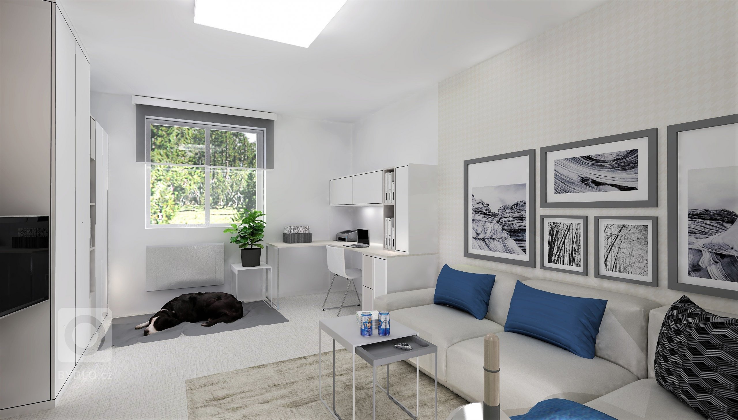 Bývalý vejminek, tedy malý přístavek&nbsp;v&nbsp;těsné blízkosti &bdquo;velkého&ldquo; rodinného domku, jsem proměnila na funkční single bydlení pro muže v…