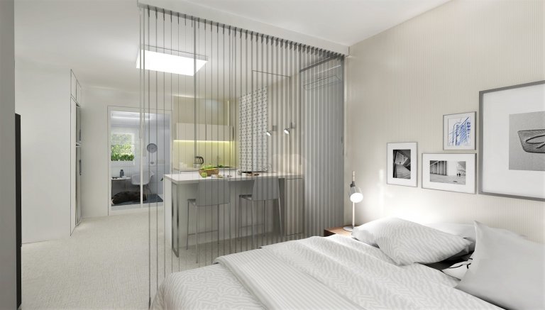 Bývalý vejminek, tedy malý přístavek&nbsp;v&nbsp;těsné blízkosti &bdquo;velkého&ldquo; rodinného domku, jsem proměnila na funkční single bydlení pro muže v…