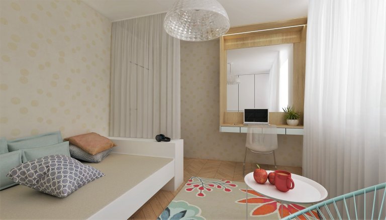 V malém 3+1 dopřála maminka dvou starších teenagerů každému z nich vlastní pokoj a obývací pokoj tak musí být multifunkční - &nbsp;slouží zároveň jako jídelna,…