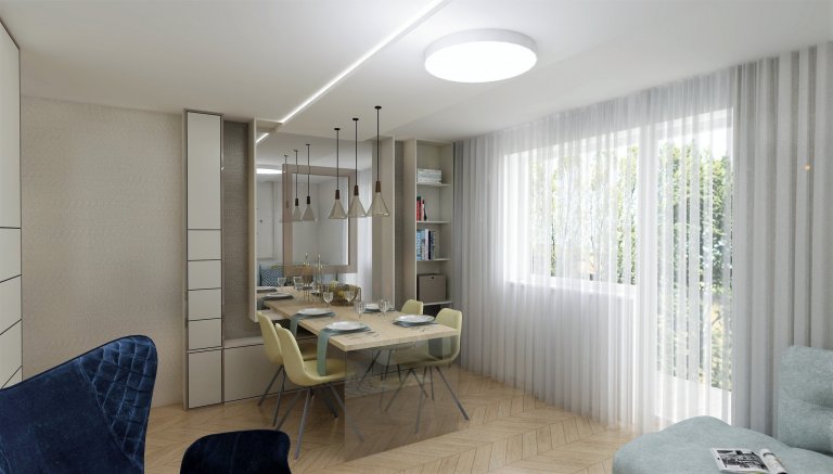 V malém 3+1 dopřála maminka dvou starších teenagerů každému z nich vlastní pokoj a obývací pokoj tak musí být multifunkční - &nbsp;slouží zároveň jako jídelna,…