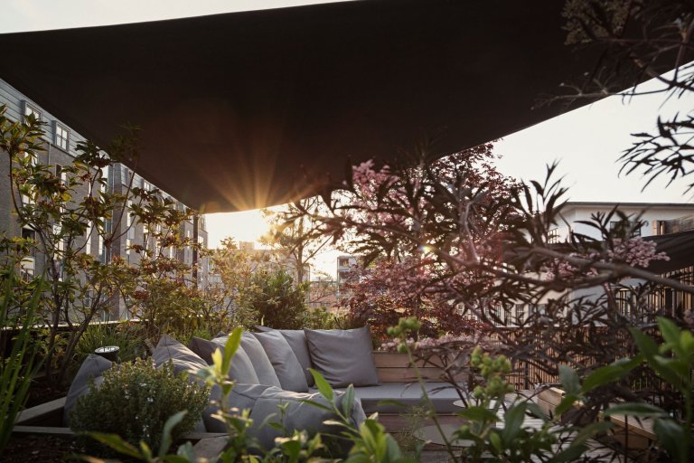 Dům, kde se ocel mísí se zelení