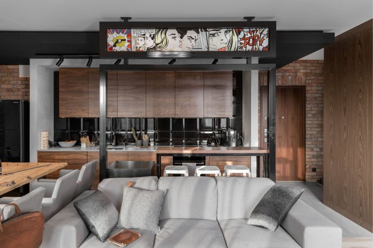 Elegantní bydlení má doplňky s prvky komiksu