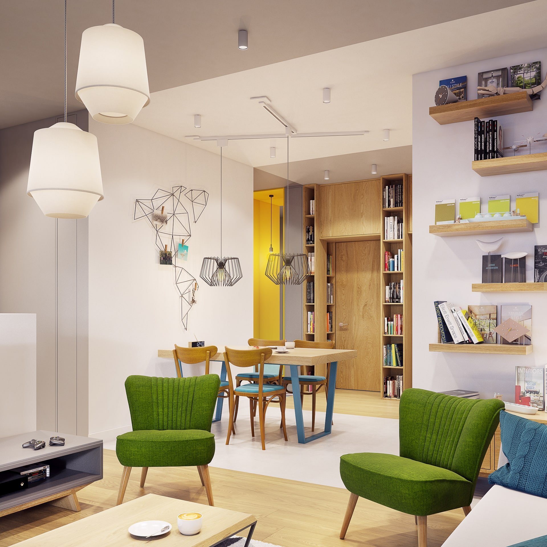 Funky moderní interiér s přírodními akcenty