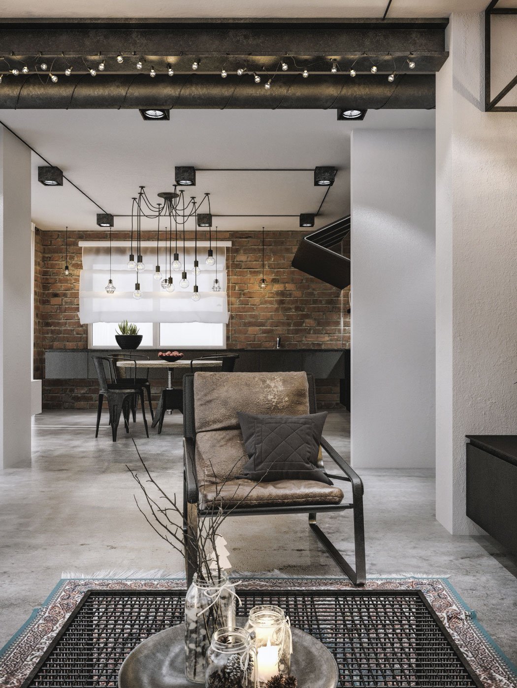 Industriální styl se špetkou luxusu