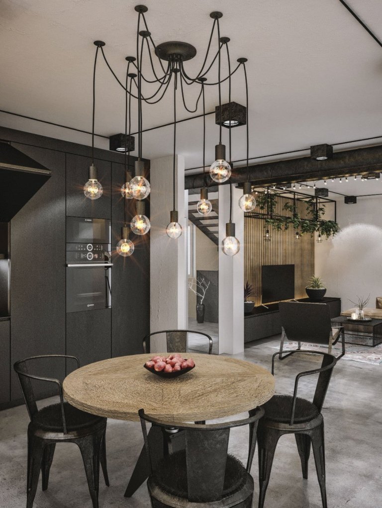 Industriální styl se špetkou luxusu