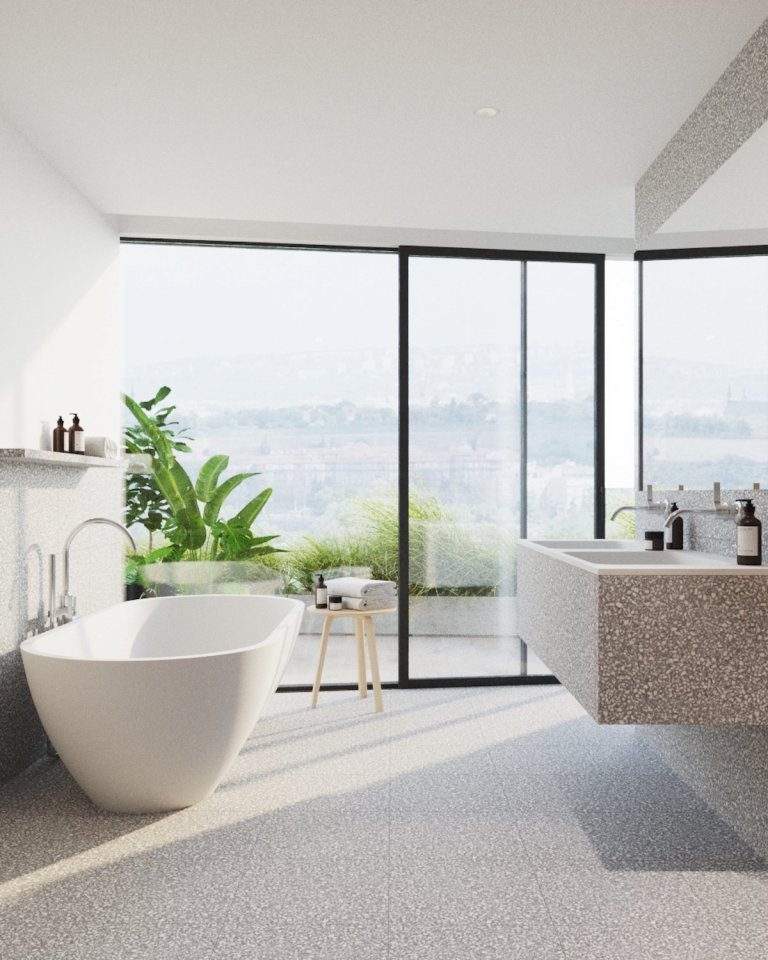 Nové bydlení pro našeho klienta se nachází v novém rezidenčním projektu na pravém břehu Vltavy. Nejvyšší podlaží penthousu je lemováno střešními terasami s…
